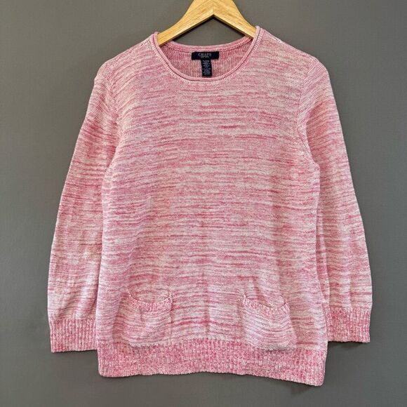 Chaps Ralph Lauren Women’s Light Colored Knit Sweater Size XL Preppy - Picture 1 of 9